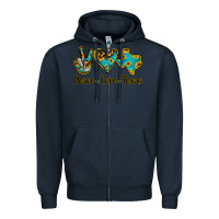 Navy Peace Love Texas Zipper Hoodie - Jasminsmagicworld