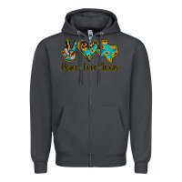 Smoke Peace Love Texas Zipper Hoodie - Jasminsmagicworld