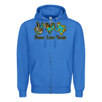True Royal Peace Love Texas Zipper Hoodie - Jasminsmagicworld