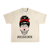 Sandshell Baseball Mom Skull Urban Heavy Tee - linhVisuals