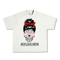 Pistachio Baseball Mom Skull Urban Heavy Tee - linhVisuals