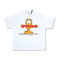 White garfiel Urban Heavy Tee - linhVisuals