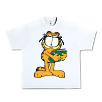 White garfiel Urban Heavy Tee - linhVisuals