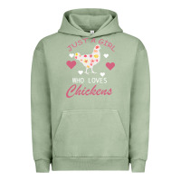 Pigment Oil Green Just A Girl Who Love Chickens Urban Hoodie - Bettercallsaul