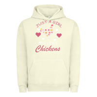 Pigment Pistachio Just A Girl Who Love Chickens Urban Hoodie - Bettercallsaul
