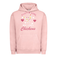 Pigment Salmon Just A Girl Who Love Chickens Urban Hoodie - Bettercallsaul