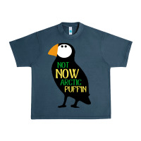 Midnight Navy not now arctic puffin! ,  not now arctic puffin Urban Heavy Tee - linhVisuals