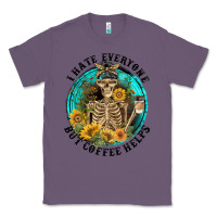 Lavender I Hate Everyone But Coffee Helps Classic Tee - FaDigitalArtStudio