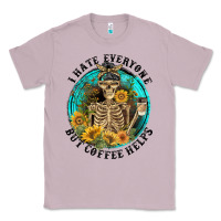 Lilac I Hate Everyone But Coffee Helps Classic Tee - FaDigitalArtStudio