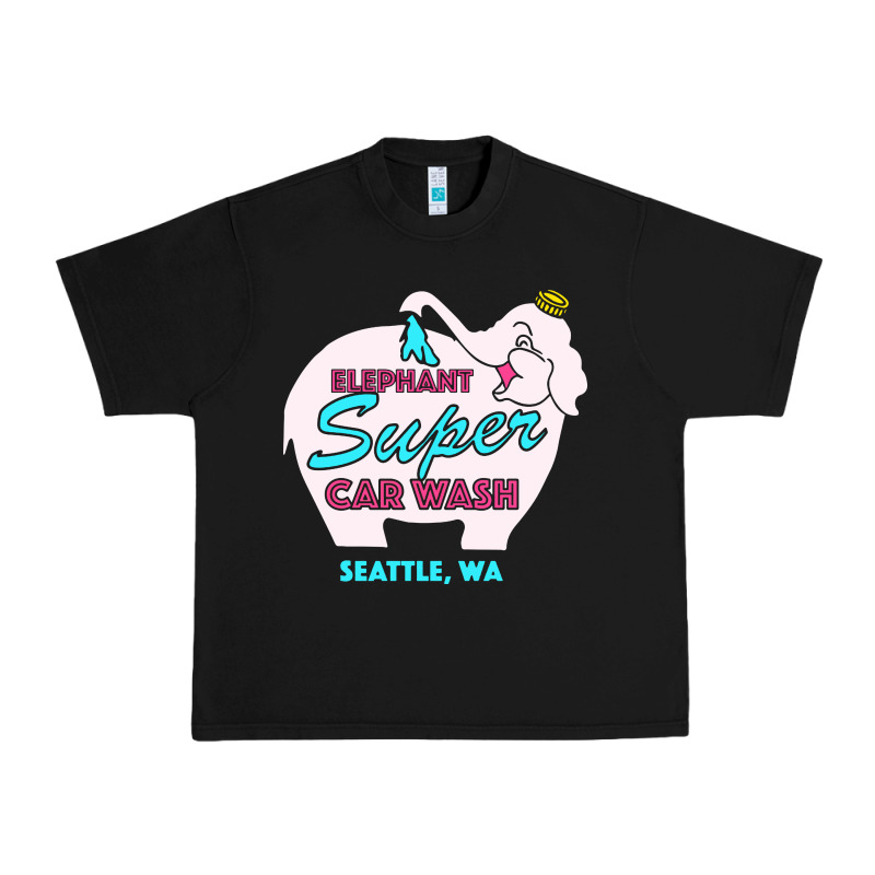 Pink Elephant Car Wash Urban Heavy Tee by linhVisuals | Teevron