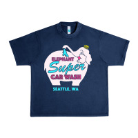 Navy pink elephant car wash Urban Heavy Tee - linhVisuals