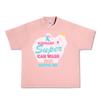 Salmon pink elephant car wash Urban Heavy Tee - linhVisuals