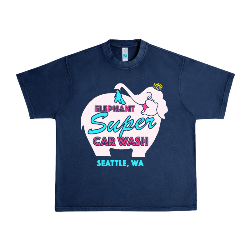 Pink Elephant Car Wash Urban Heavy Tee by linhVisuals | Teevron