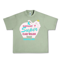 Oil Green pink elephant car wash Urban Heavy Tee - linhVisuals