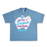 Pebble Blue pink elephant car wash Urban Heavy Tee - linhVisuals