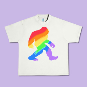 Bigfoot T  Shirt Rainbow Bigfoot T  Shirt Urban Heavy Tee Designed By Linhvisuals