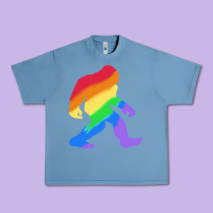 Bigfoot T  Shirt Rainbow Bigfoot T  Shirt Urban Heavy Tee Designed By Linhvisuals