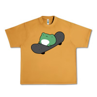 Peanut Butter skateboarding frog Urban Heavy Tee - linhVisuals