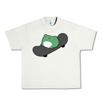 Pistachio skateboarding frog Urban Heavy Tee - linhVisuals