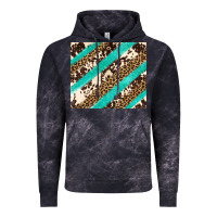 Cloud Black turquoise glitter leopard and cowhide Vintage Hoodie - Artiststas