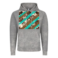 Cloud Rock turquoise glitter leopard and cowhide Vintage Hoodie - Artiststas