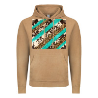 Vintage Camel turquoise glitter leopard and cowhide Vintage Hoodie - Artiststas