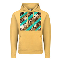 Vintage Mustard turquoise glitter leopard and cowhide Vintage Hoodie - Artiststas