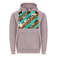 Vintage Zinc turquoise glitter leopard and cowhide Vintage Hoodie - Artiststas