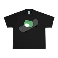 Black skateboarding frog Urban Heavy Tee - linhVisuals