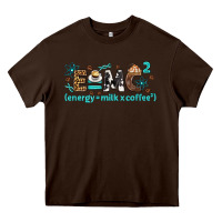 Chocolate Brown e=mc2 energy milk coffee bbs Heavy Core Tee - BundleAndBundleShop