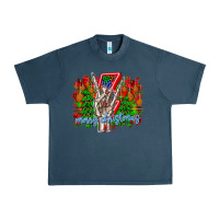Midnight Navy punk rock Merry Christmas Urban Heavy Tee - CowhideDigitalArt