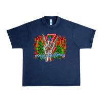 Navy punk rock Merry Christmas Urban Heavy Tee - CowhideDigitalArt