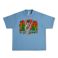 Pebble Blue punk rock Merry Christmas Urban Heavy Tee - CowhideDigitalArt