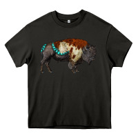 Asphalt gemstone bison Heavy Core Tee - RanaPortraitStore