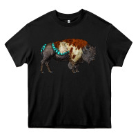 Black gemstone bison Heavy Core Tee - RanaPortraitStore