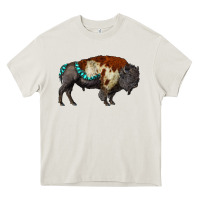 Cream gemstone bison Heavy Core Tee - RanaPortraitStore