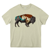 Mossy gemstone bison Heavy Core Tee - RanaPortraitStore