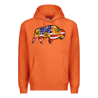 Carrot bison amerıcan flag Premium Hoodie - BarkalooDesign