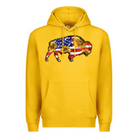 Lemon bison amerıcan flag Premium Hoodie - BarkalooDesign