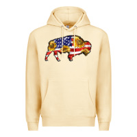 Pina Colada bison amerıcan flag Premium Hoodie - BarkalooDesign