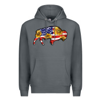 Rock bison amerıcan flag Premium Hoodie - BarkalooDesign