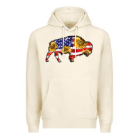 Tofu bison amerıcan flag Premium Hoodie - BarkalooDesign