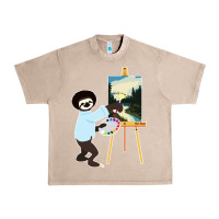 French Oak bob sloth Urban Heavy Tee - linhVisuals