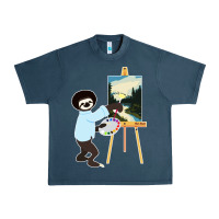 Midnight Navy bob sloth Urban Heavy Tee - linhVisuals