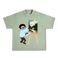 Oil Green bob sloth Urban Heavy Tee - linhVisuals