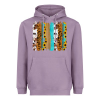 Lavender turquoise sunflowers cowhide leopard glitter background Heavyweight Hoodie - RanaPortraitStore