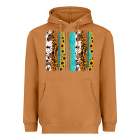Meerkat turquoise sunflowers cowhide leopard glitter background Heavyweight Hoodie - RanaPortraitStore