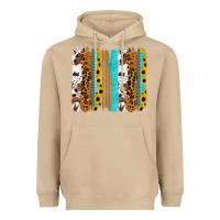 Mushroom turquoise sunflowers cowhide leopard glitter background Heavyweight Hoodie - RanaPortraitStore