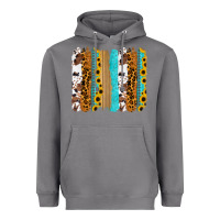 Storm turquoise sunflowers cowhide leopard glitter background Heavyweight Hoodie - RanaPortraitStore
