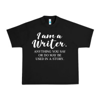 Black i am a writer Urban Heavy Tee - linhVisuals